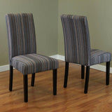 Monsoon Seville Stripe Fabric Dining Chairs (Set of 2) - Teal
