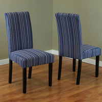 Monsoon Seville Stripe Fabric Dining Chairs (Set of 2) - Teal