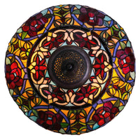 Gracewood Hollow Lachmet Multicolored Stained Glass Table Lamp (27.5 in.) - 17"L x 17"W x 27.5"H
