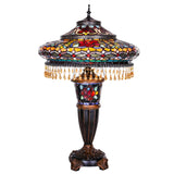 Gracewood Hollow Lachmet Multicolored Stained Glass Table Lamp (27.5 in.) - 17"L x 17"W x 27.5"H