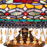 Gracewood Hollow Lachmet Multicolored Stained Glass Table Lamp (27.5 in.) - 17"L x 17"W x 27.5"H