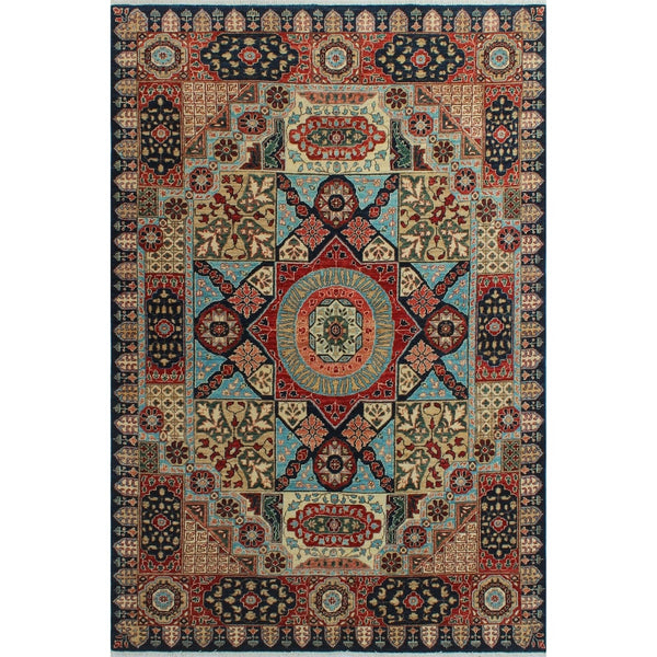 Aria Fine Chobi Bahman Blue/Red Soft Area Rug