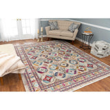 Latif Jodie Blue/Grey Soft Area Rug