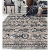 Latif Jodie Blue/Grey Soft Area Rug