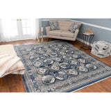 Latif Jodie Blue/Grey Soft Area Rug