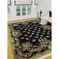 Pak-Persian Abusan Black/Green Soft Area Rug