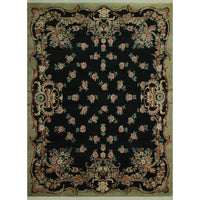 Pak-Persian Abusan Black/Green Soft Area Rug