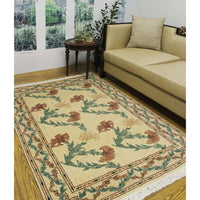 Pak-Persian Carnation Beige/Green Soft Area Rug