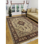 Pak-Persian Tabriz Ivory/Red Soft Area Rug