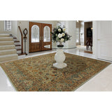 Turkish-Knotted Ankara Lahore 97 Lt. Grey/Lt. Green Soft Area Rug