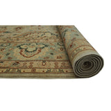 Turkish-Knotted Ankara Lahore 97 Lt. Grey/Lt. Green Soft Area Rug