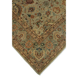 Turkish-Knotted Ankara Lahore 97 Lt. Grey/Lt. Green Soft Area Rug