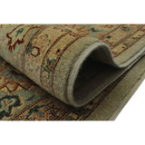 Turkish-Knotted Ankara Lahore 97 Lt. Grey/Lt. Green Soft Area Rug