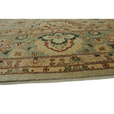 Turkish-Knotted Ankara Lahore 97 Lt. Grey/Lt. Green Soft Area Rug