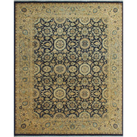 Vegetable-dyed Versailles Agra Tabriz Blue/Beige Soft Area Rug