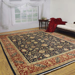 Vegetable-dyed Versailles Kashan 20 Blue/Red Soft Area Rug