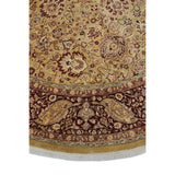 Vegetable-dyed Versailles Kashan 20 Gold/Burgundy Round Soft Area Rug