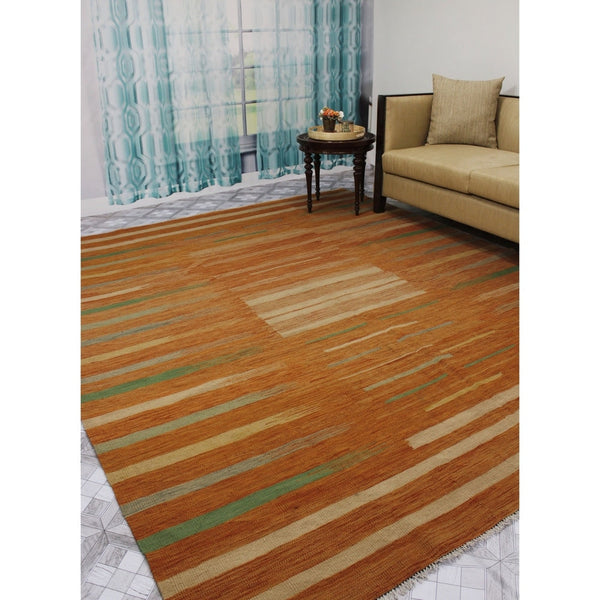 Winchester Kilim Lourdes Orange/Ivory Soft Area Rug