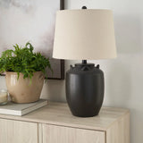 Nourison 24" Farmhouse Ceramic Pottery Jug Table Lamp