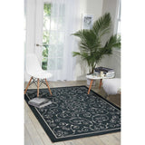 Nourison Home & Garden Scrolling Ivory Vines Indoor/Outdoor Area Rug