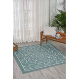 Nourison Home & Garden Scrolling Ivory Vines Indoor/Outdoor Area Rug