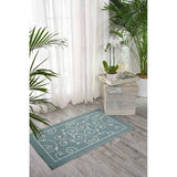 Nourison Home & Garden Scrolling Ivory Vines Indoor/Outdoor Area Rug