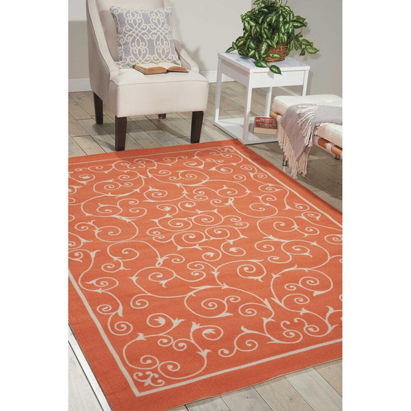 Nourison Home & Garden Scrolling Ivory Vines Indoor/Outdoor Area Rug