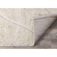 Cream Curves Shag Soft Area Rug