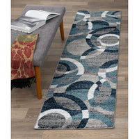 Geometric Circles Soft Area Rug