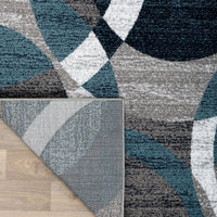 Geometric Circles Soft Area Rug