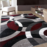 Geometric Circles Soft Area Rug