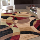 Geometric Circles Soft Area Rug