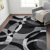 Geometric Circles Soft Area Rug