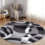 Geometric Circles Soft Area Rug