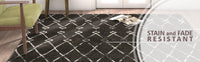 Trellis Gray Distressed Lattice Area Rugs