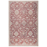 Daley Indoor/Outdoor Red and Grey Oriental Soft Area Rug