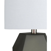 Otsu 17 in. Charcoal Modern Table Lamp - 17" H