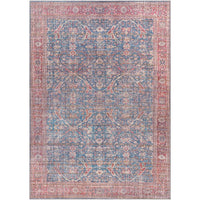 Traditional Floral Machine Washable Area Soft Rug