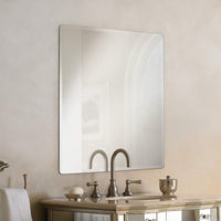 Galvin 36" Square Frameless Beveled Wall Mirror