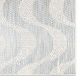 Modern Abstract Blue Flatweave Soft Area Rug