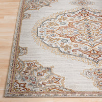 Vintage Medallion Gray Beige Ivory Area Rugs