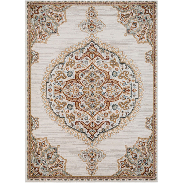 Vintage Medallion Gray Beige Ivory Area Rugs