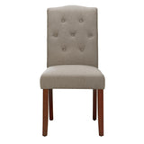 Parsons Upholstered Tufted Dining Chair,Taupe