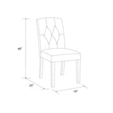 Parsons Upholstered Tufted Dining Chair,Taupe