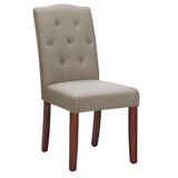 Parsons Upholstered Tufted Dining Chair,Taupe
