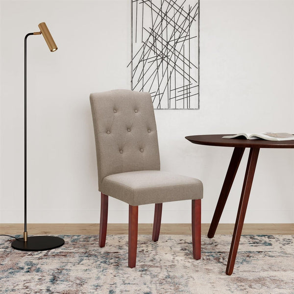 Parsons Upholstered Tufted Dining Chair,Taupe