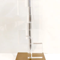 Pasargad Home Spire Collection in Modern Style Table Lamp with E27 bulb and White Shade, On-Off Switch - L27"xD15"