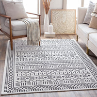 Geometric Moroccan Machine Washable Area Soft Rug