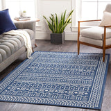 Geometric Moroccan Machine Washable Area Soft Rug