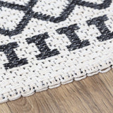 Geometric Moroccan Machine Washable Area Soft Rug